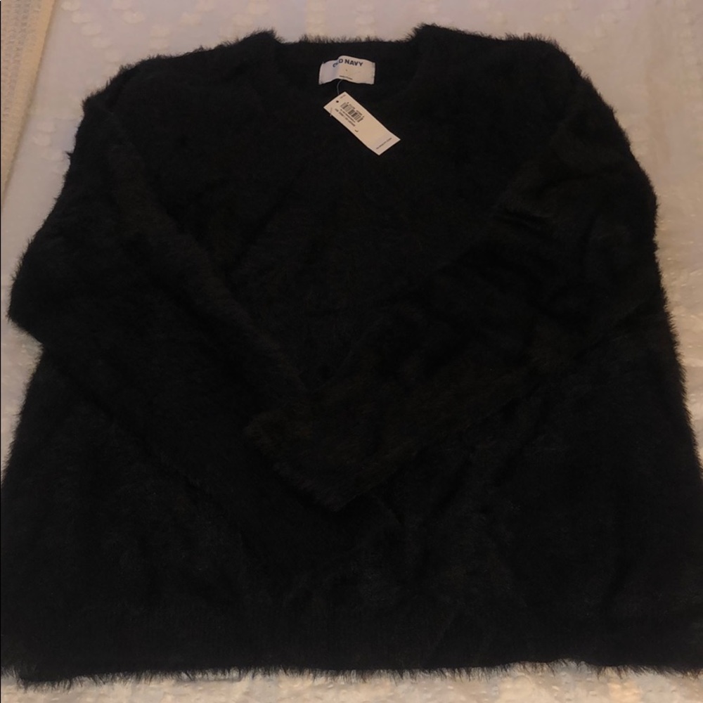 Black fuzzy sweater